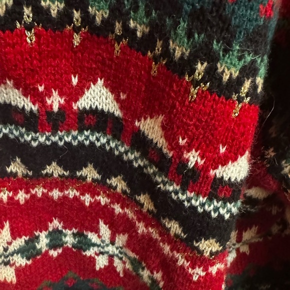 VINTAGE HEIRLOOM COLLECTIBLE Women’s SZ Small Holiday Full Zip Sweater Cardigan - Picture 6 of 10